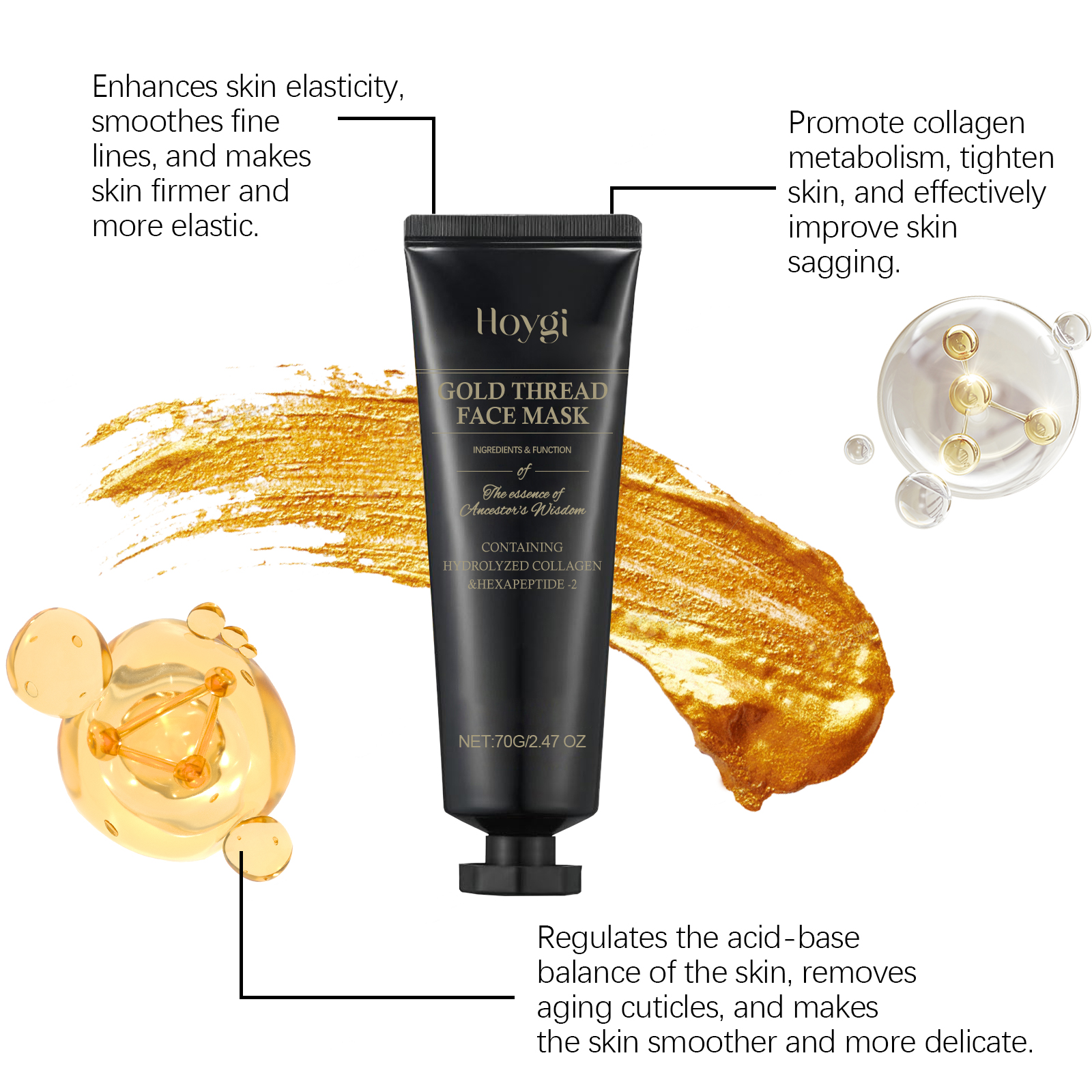 HOYGI 24K Gold Peeling Face Ma – обзор и цена Luxury Gold Skincare
