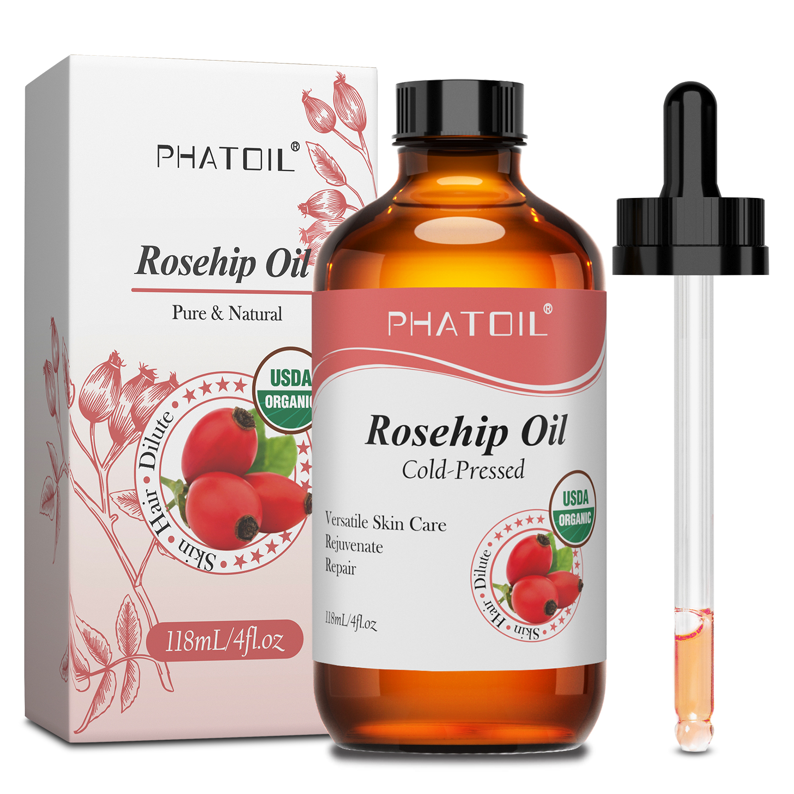 PHATOIL 118ML Rosehip Oil Orga – обзор и цена Cold Pressed Rose Hip